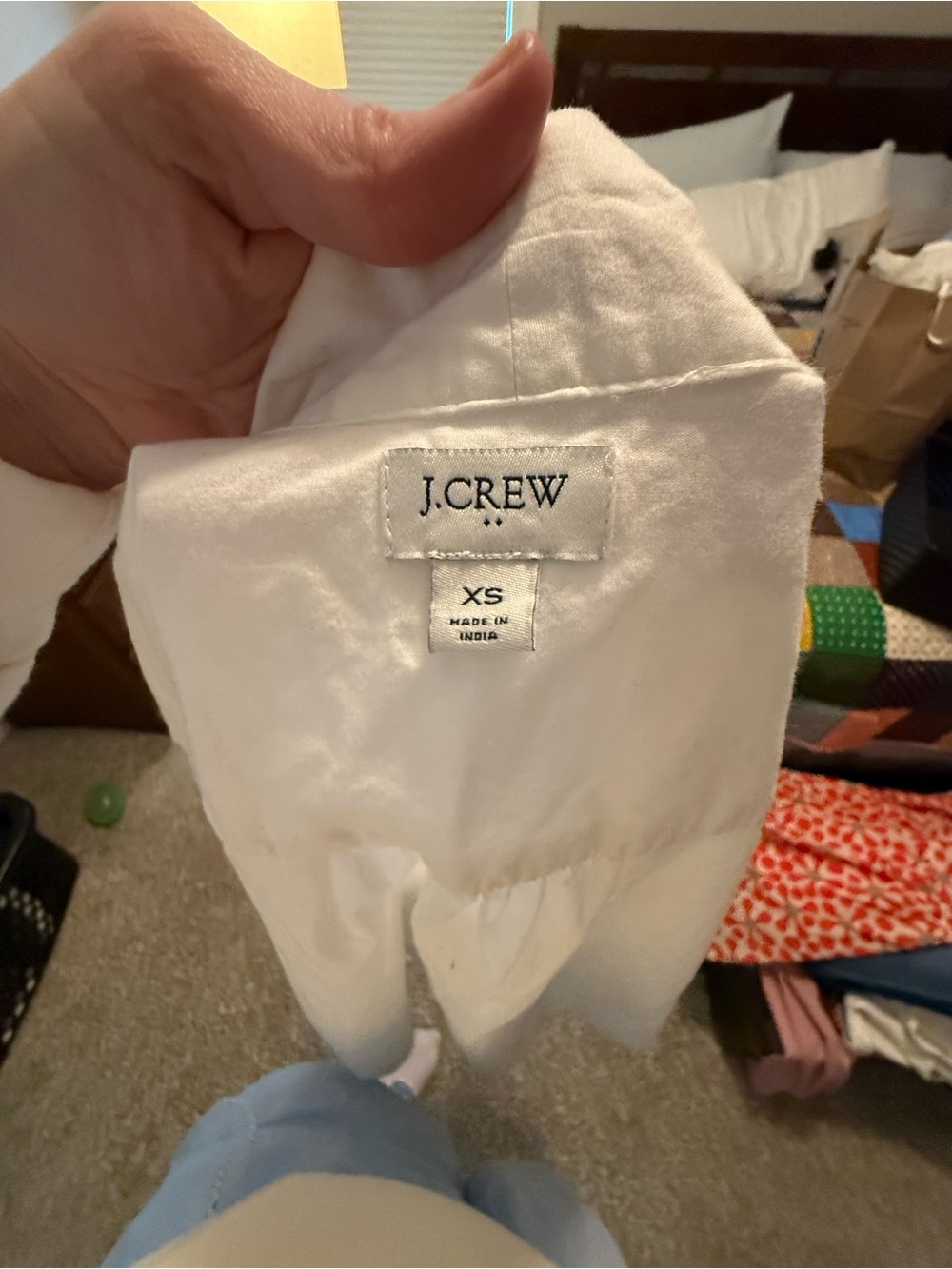 J. Crew White Tie-Neck Blouse - Picture 3 of 3
